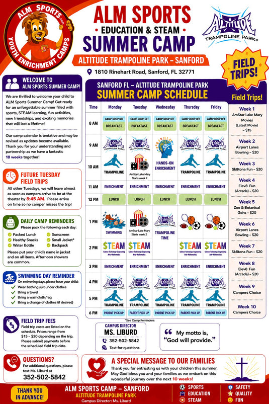 Camp Schedule