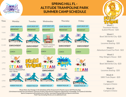 Camp Schedule