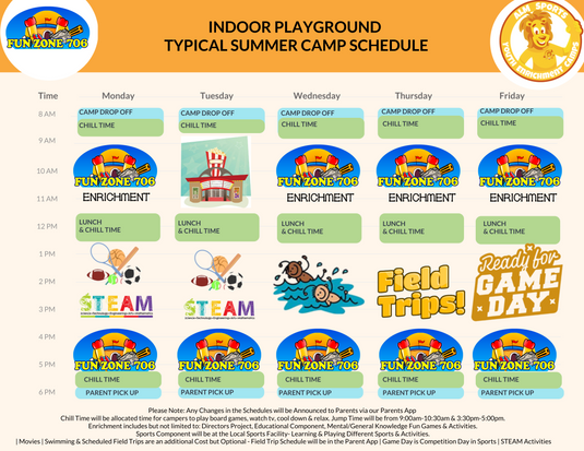 Camp Schedule & Field Trips