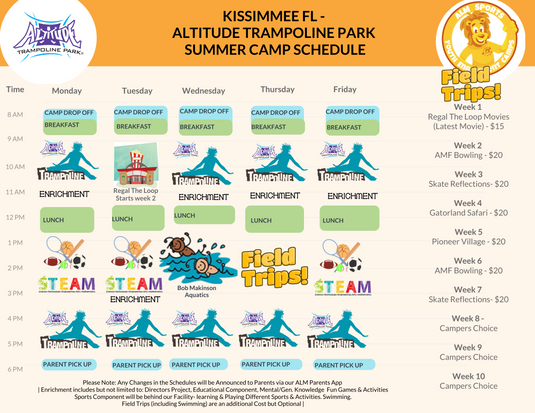 Camp Schedule