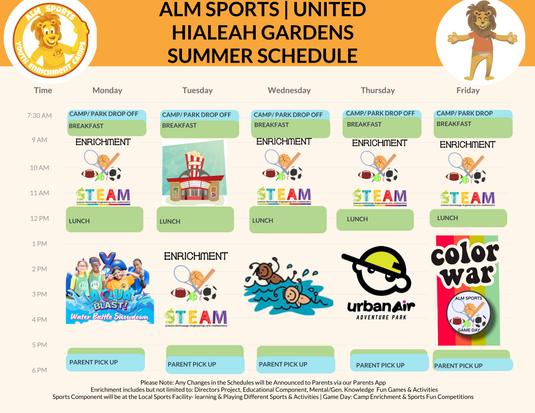 Camp Schedule