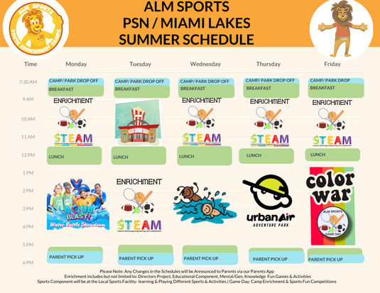 Camp Schedule