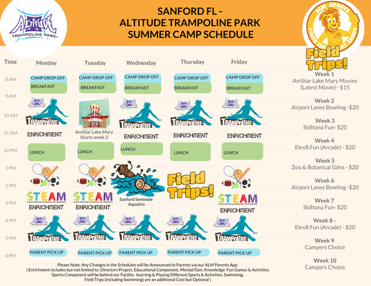 Camp Schedule