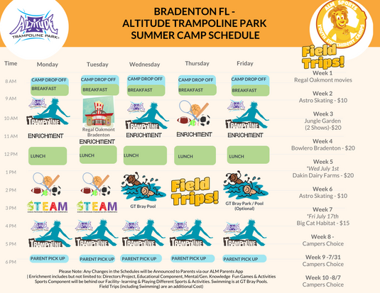 Camp Schedule